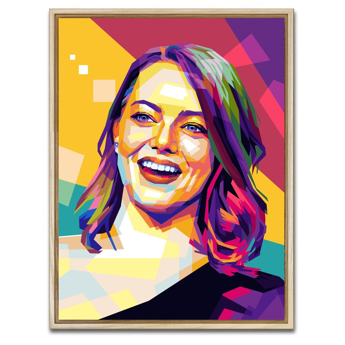 AUTO-MOCKUP WHITE | Emma Stone | 1 Piece | Natural Framed Canvas | group=3x4