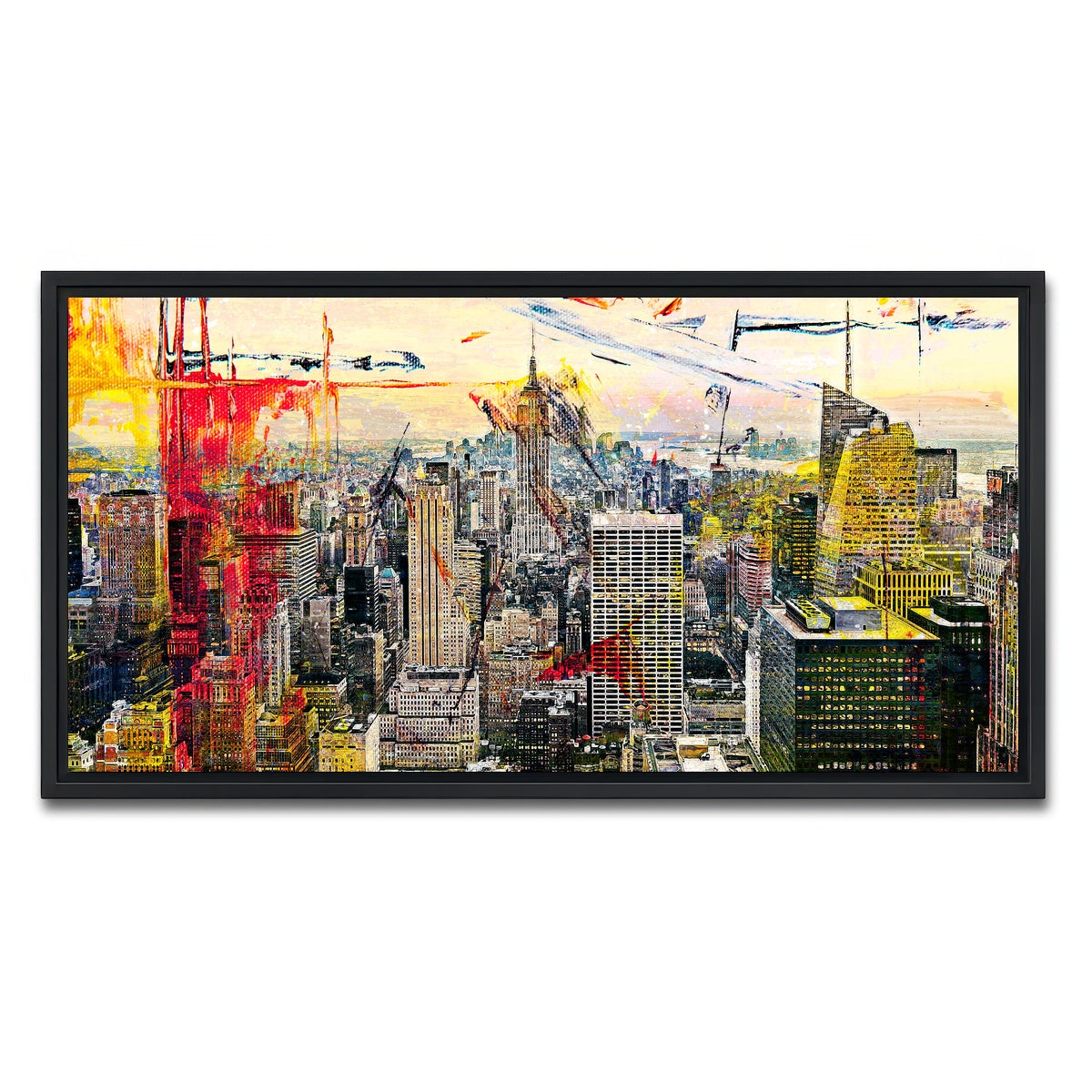 AUTO-MOCKUP WHITE | Empire State | 1 Piece | Black Framed Canvas | group=2x1