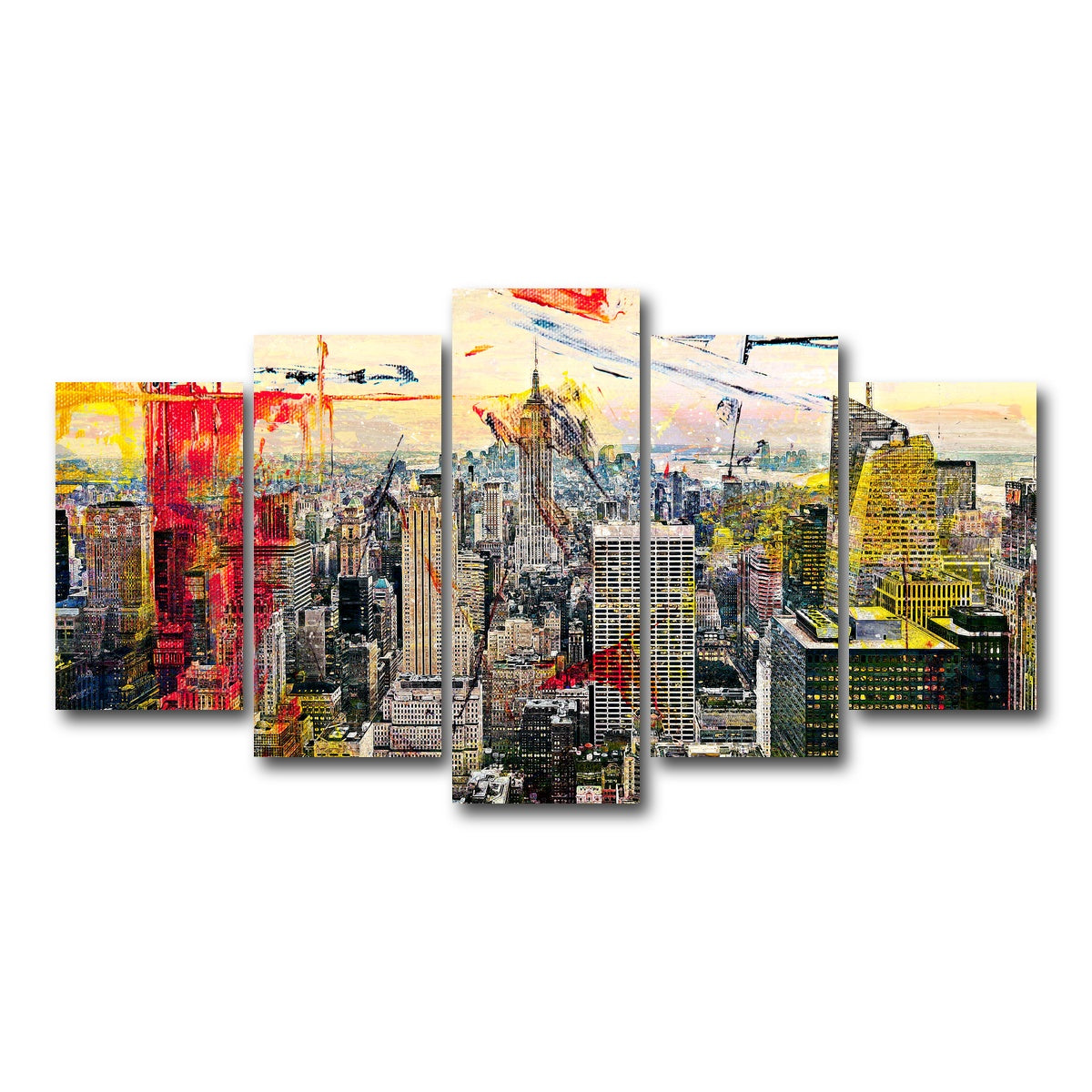 AUTO-MOCKUP WHITE | Empire State | 5 Piece | Gallery Wrap Canvas | group=5_normal