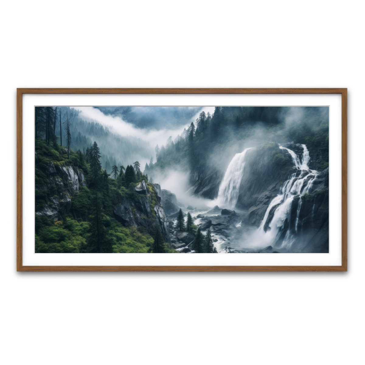 Framed Print 2x1 Walnut