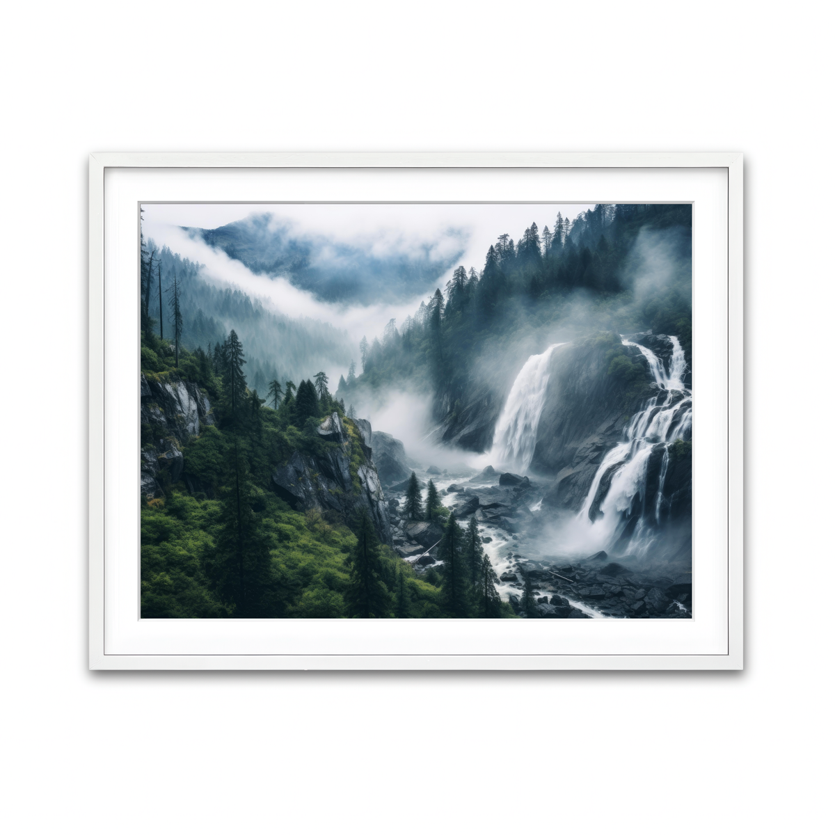 Framed Print 4x3 White