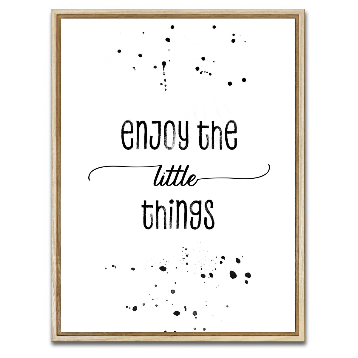 AUTO-MOCKUP WHITE | Enjoy the little things | 1 Piece | Natural Framed Canvas | group=3x4