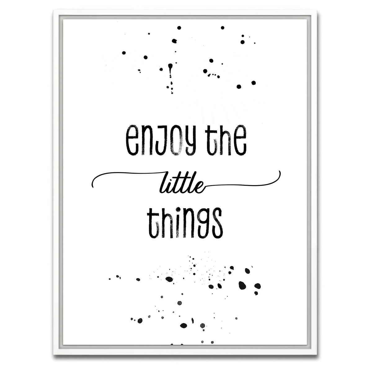 AUTO-MOCKUP WHITE | Enjoy the little things | 1 Piece | White Framed Canvas | group=3x4