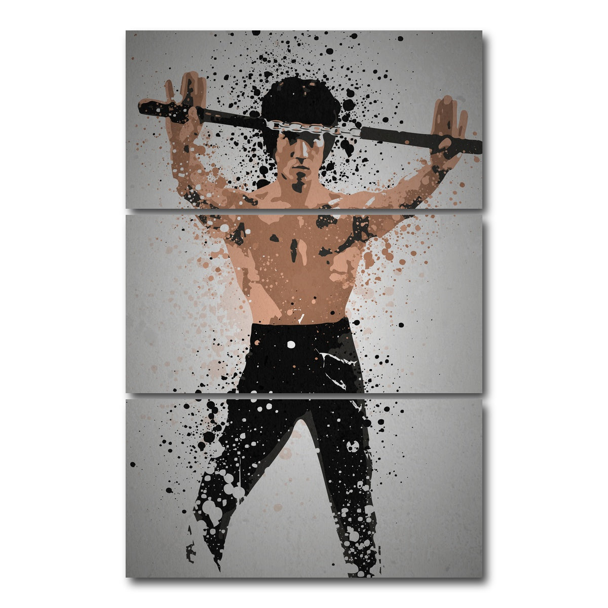AUTO-MOCKUP WHITE | Enter the Dragon | 3 Piece | Gallery Wrap Canvas | group=12x24_stacked