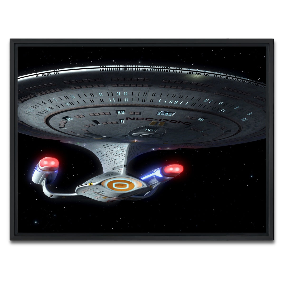AUTO-MOCKUP WHITE | Enterprise D | 1 Piece | Black Framed Canvas | group=4x3
