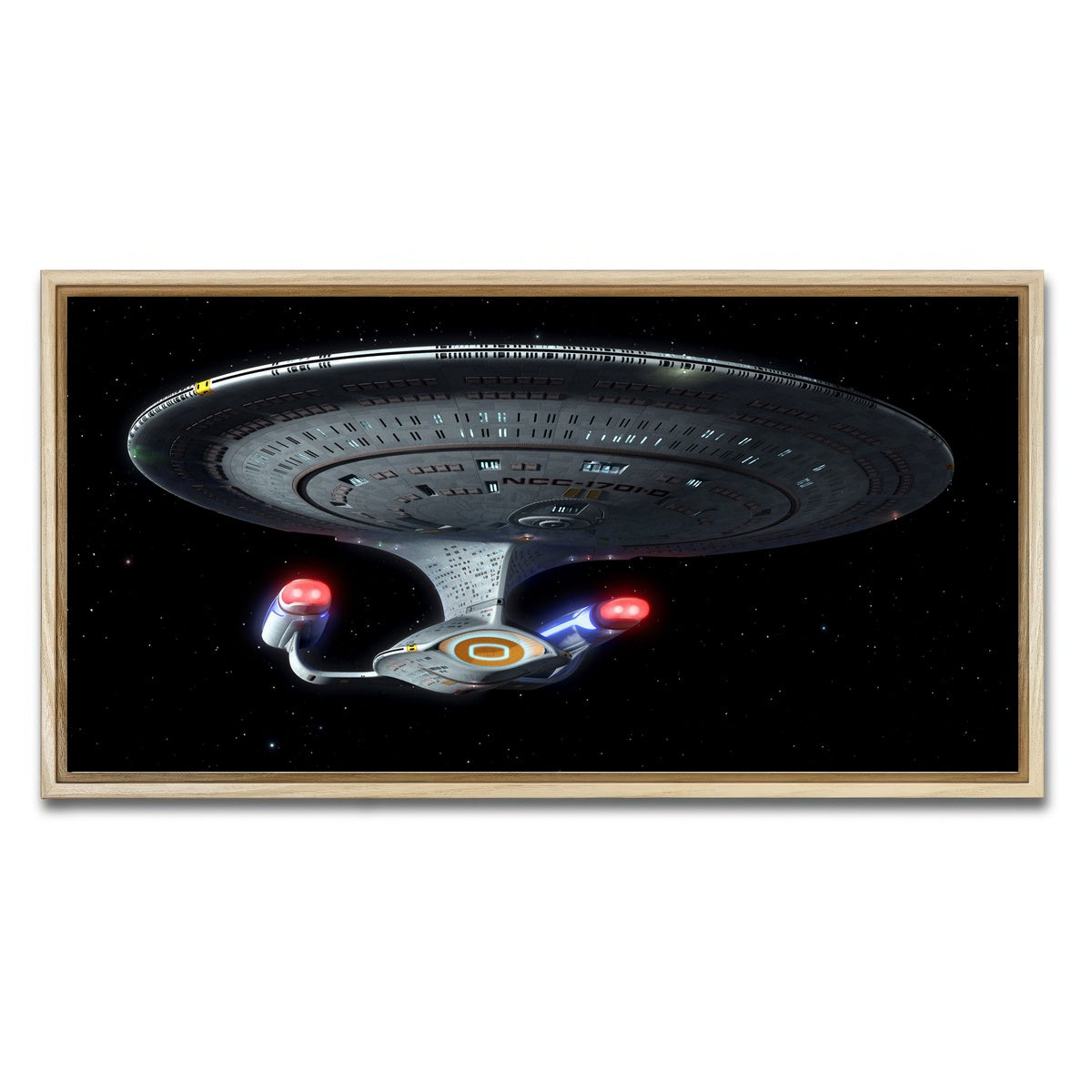 AUTO-MOCKUP WHITE | Enterprise D | 1 Piece | Natural Framed Canvas | group=2x1