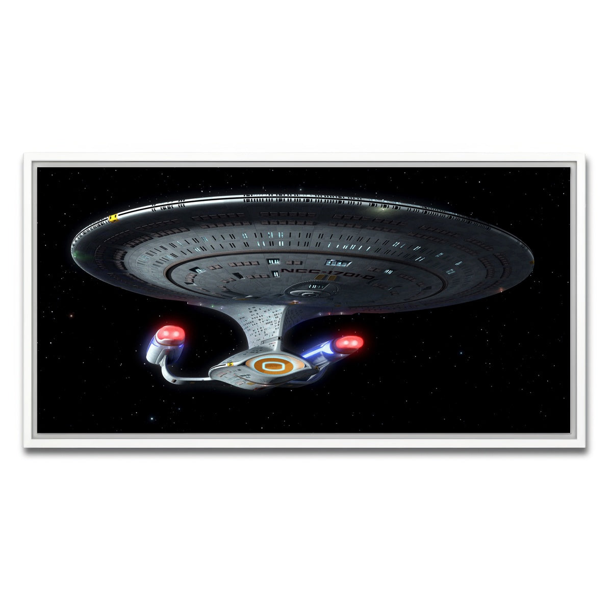 AUTO-MOCKUP WHITE | Enterprise D | 1 Piece | White Framed Canvas | group=2x1