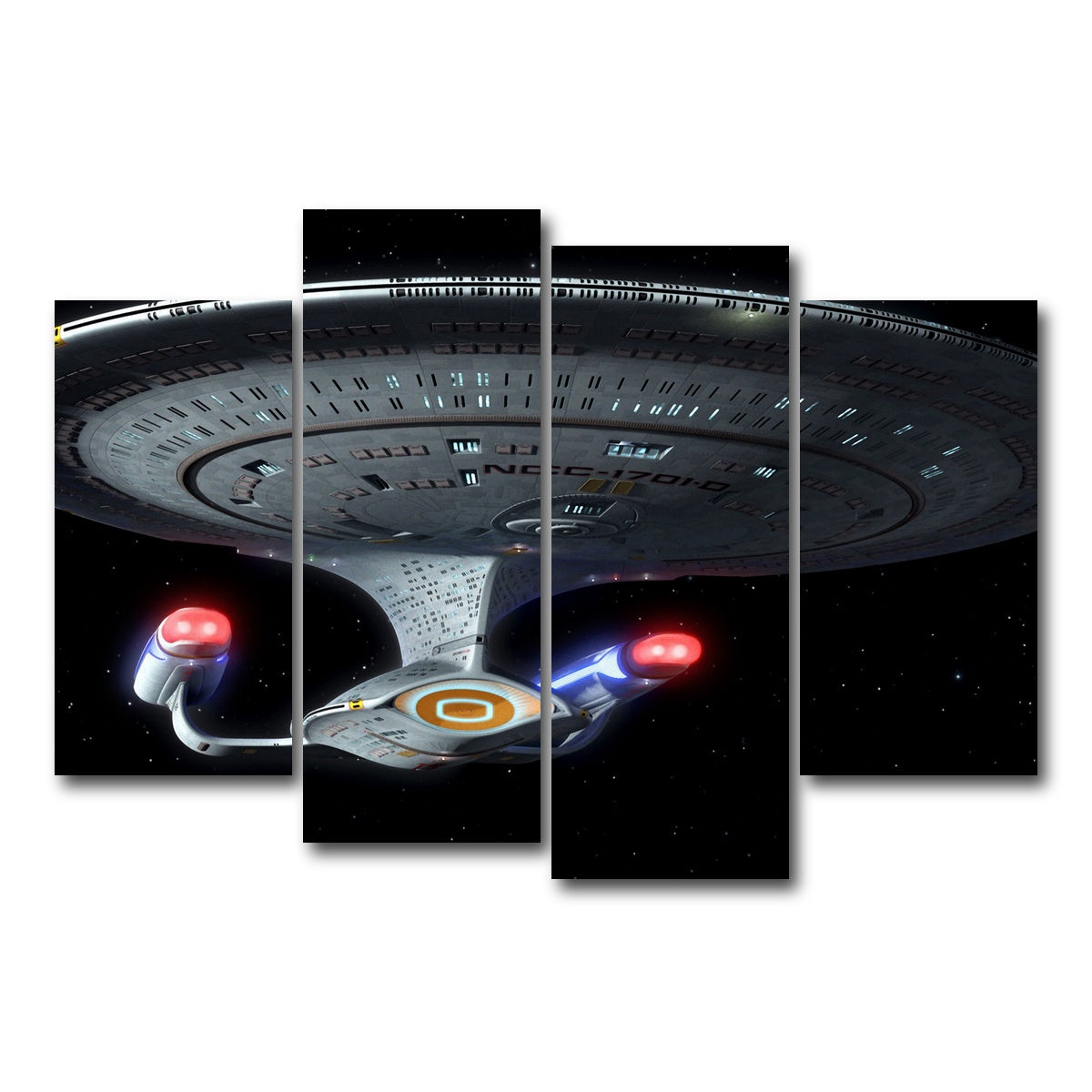 AUTO-MOCKUP WHITE | Enterprise D | 4 Piece | Gallery Wrap Canvas | group=4_short