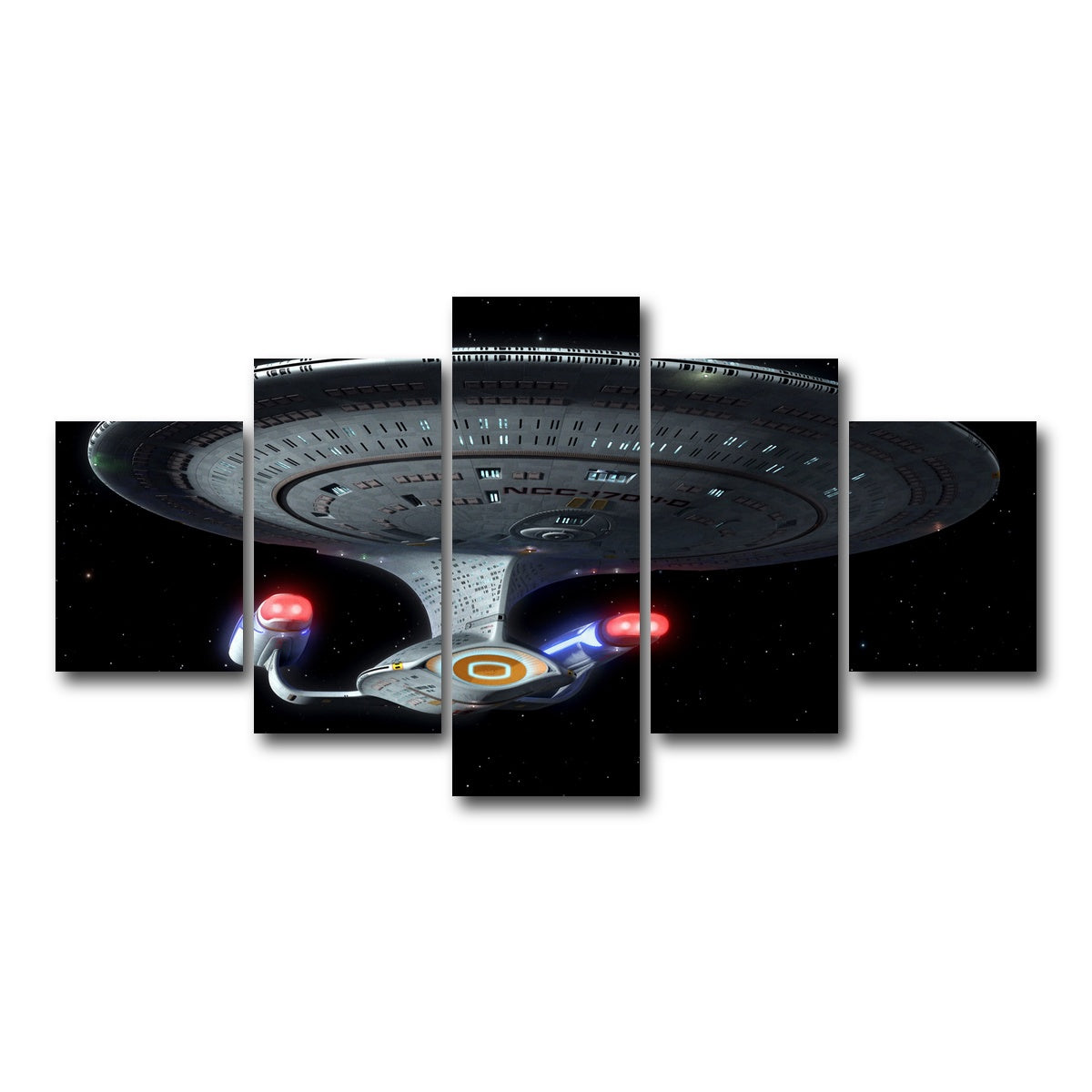 AUTO-MOCKUP WHITE | Enterprise D | 5 Piece | Gallery Wrap Canvas | group=5_short