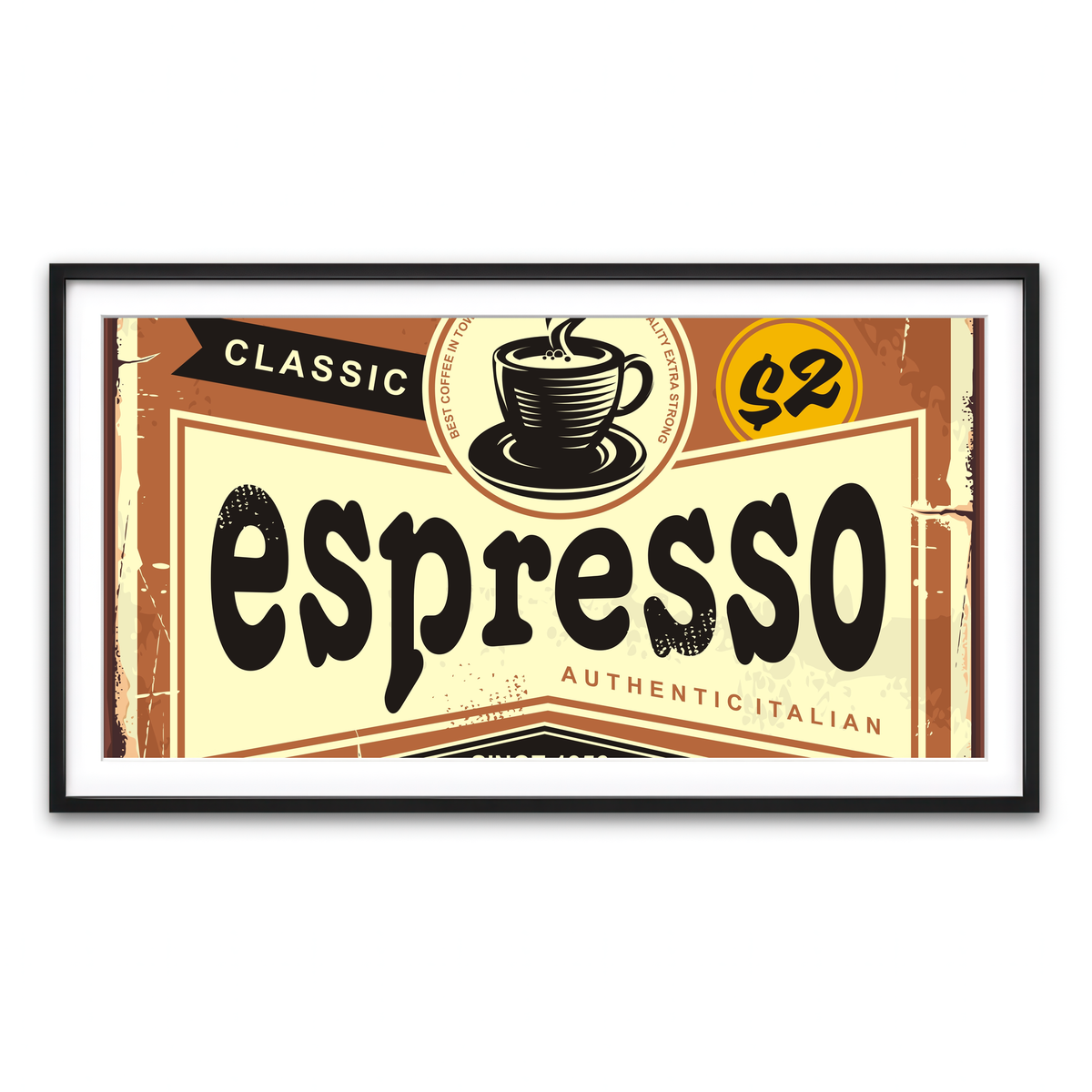 Framed Print 2x1 Black