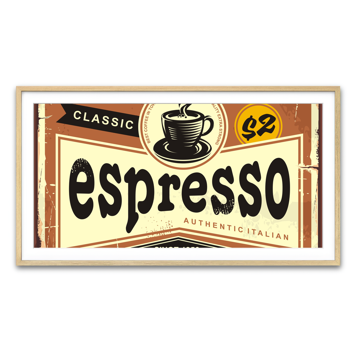 Framed Print 2x1 Natural