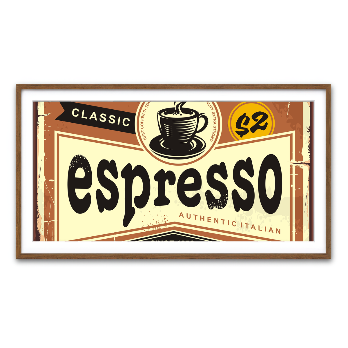 Framed Print 2x1 Walnut