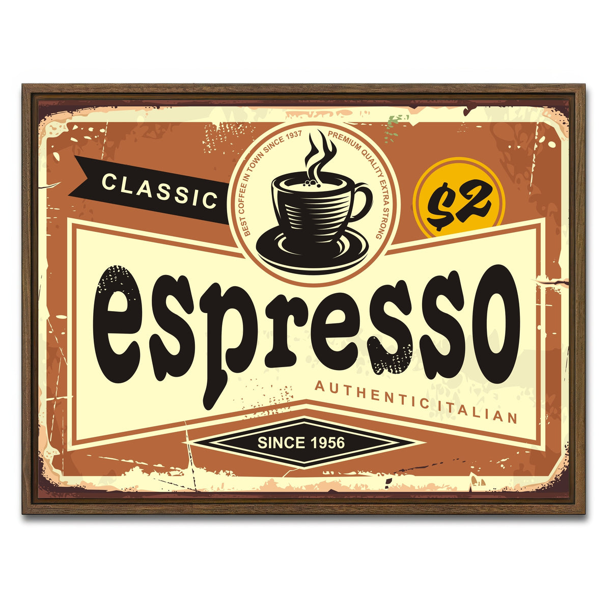 AUTO-MOCKUP WHITE | Espresso | 1 Piece | Walnut Framed Canvas | group=4x3