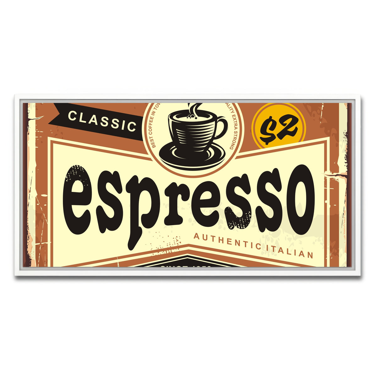 AUTO-MOCKUP WHITE | Espresso | 1 Piece | White Framed Canvas | group=2x1