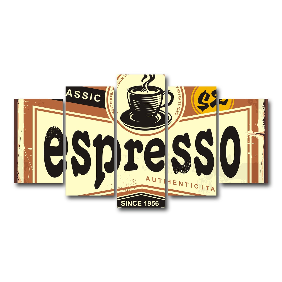 AUTO-MOCKUP WHITE | Espresso | 5 Piece | Gallery Wrap Canvas | group=5_normal