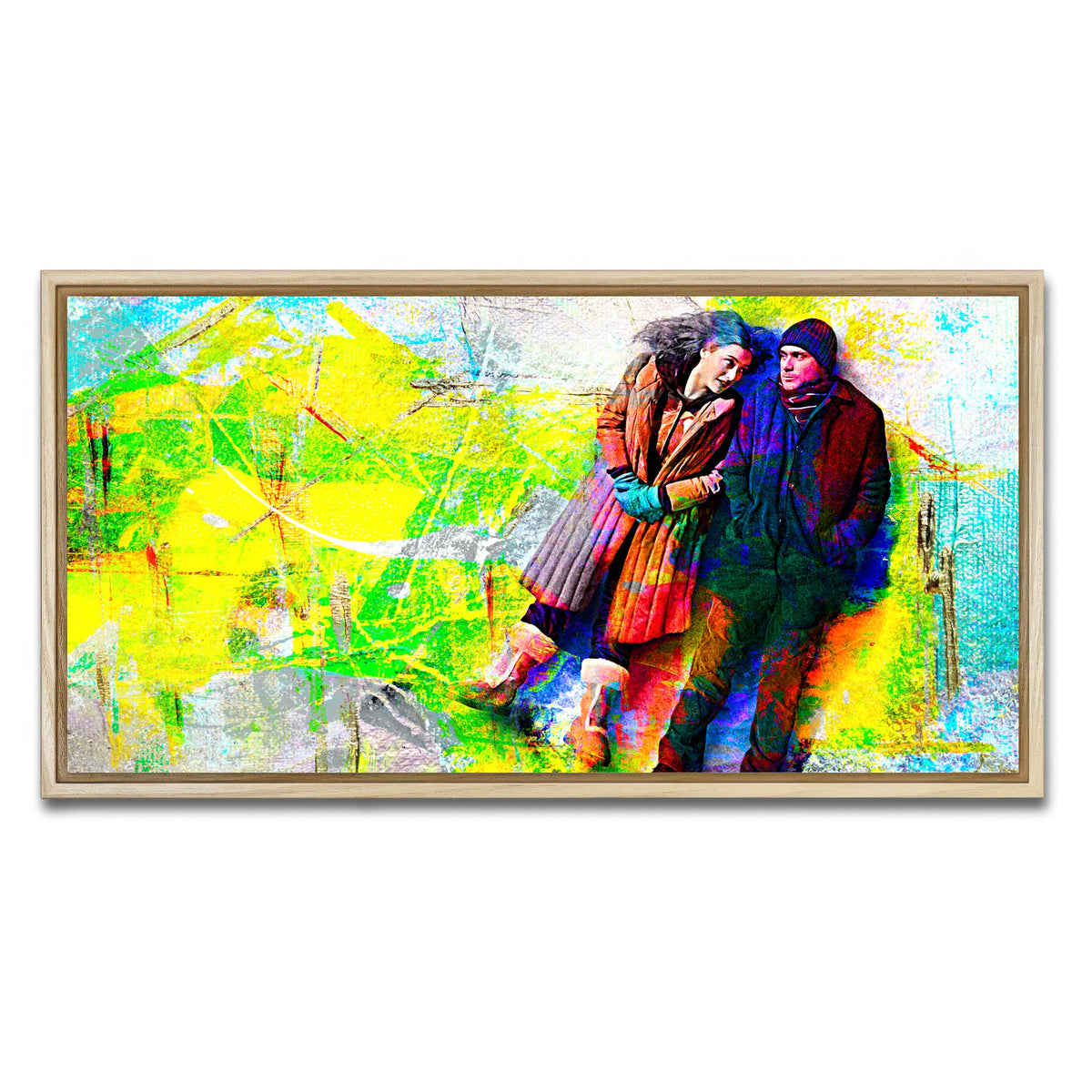 AUTO-MOCKUP WHITE | Eternal Sunshine of the Spotless Mind | 1 Piece | Natural Framed Canvas | group=2x1