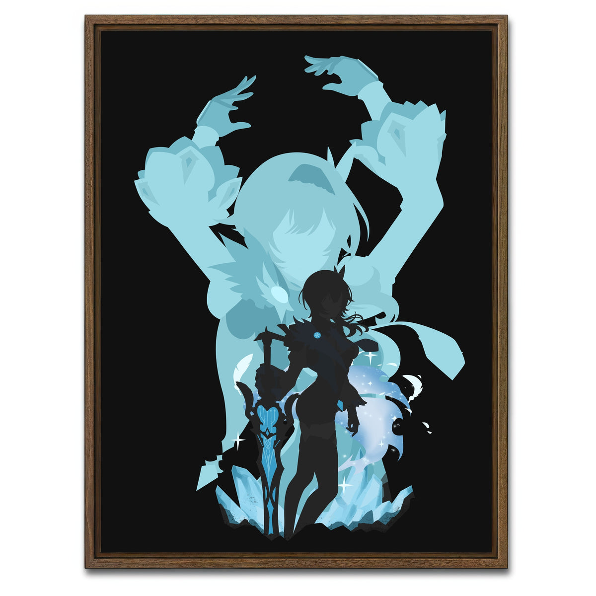 AUTO-MOCKUP WHITE | Eula | 1 Piece | Walnut Framed Canvas | group=3x4