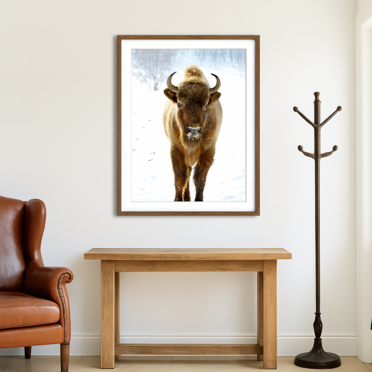 AUTO-MOCKUP ROOM | European Bison Wall Art
