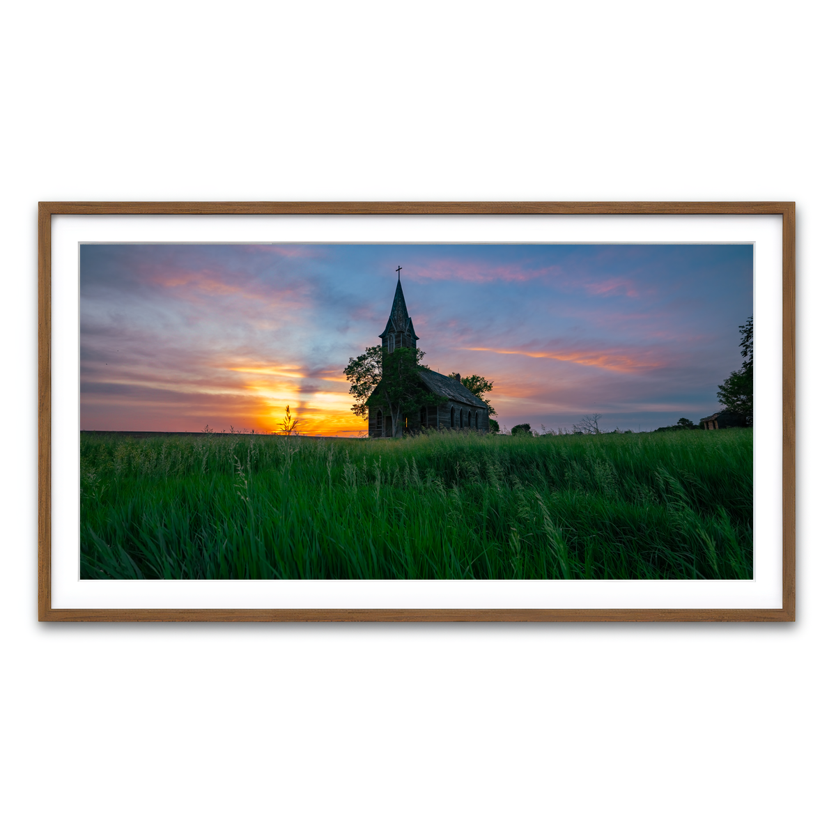 Framed Print 2x1 Walnut