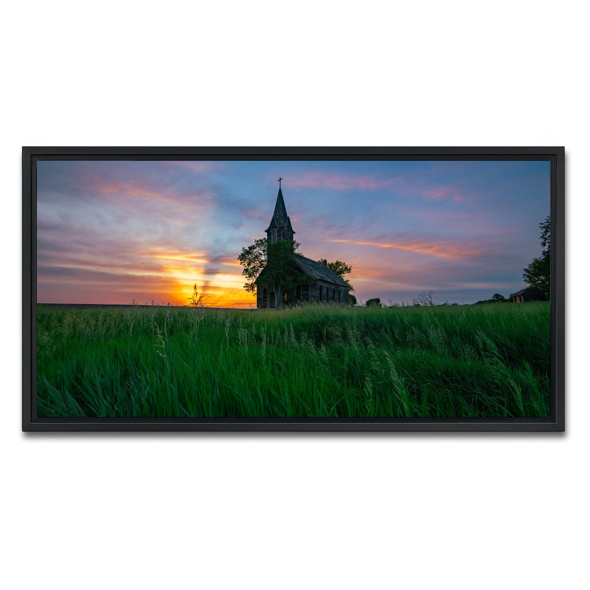 AUTO-MOCKUP WHITE | Evening Prayer | 1 Piece | Black Framed Canvas | group=2x1