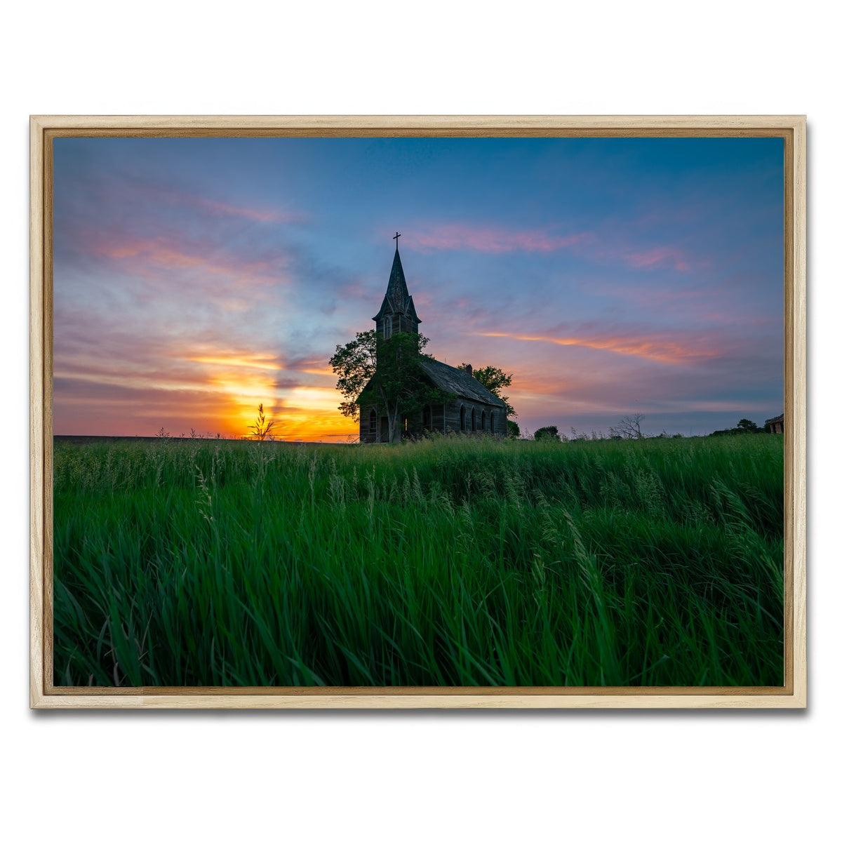 AUTO-MOCKUP WHITE | Evening Prayer | 1 Piece | Natural Framed Canvas | group=4x3