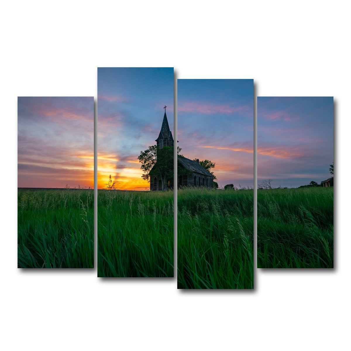 AUTO-MOCKUP WHITE | Evening Prayer | 4 Piece | Gallery Wrap Canvas | group=4_normal
