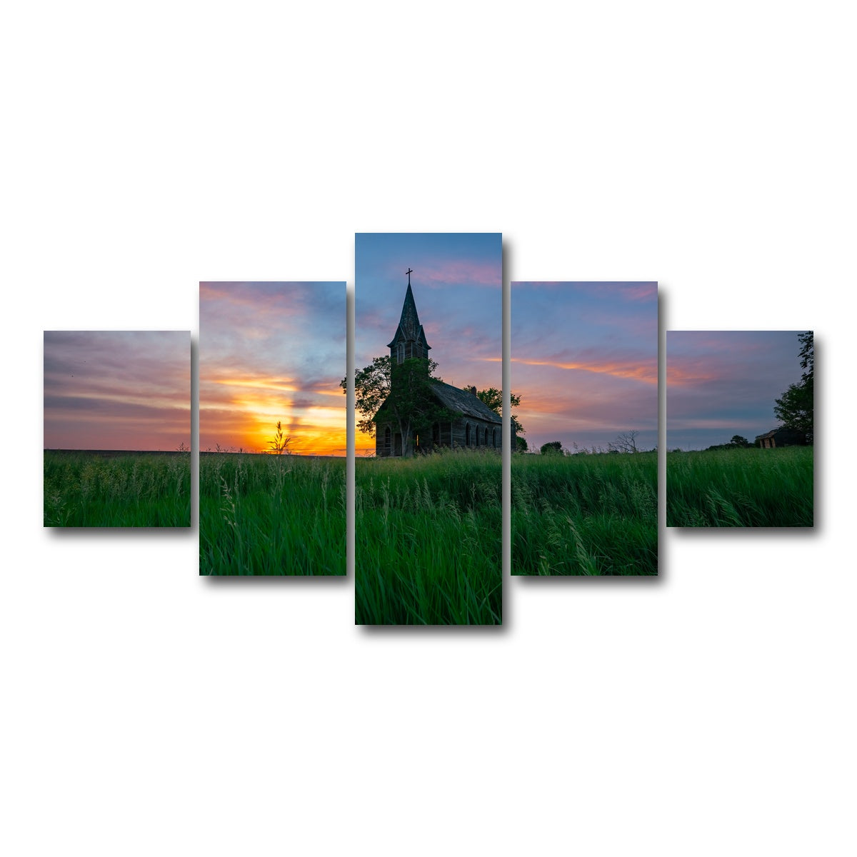 AUTO-MOCKUP WHITE | Evening Prayer | 5 Piece | Gallery Wrap Canvas | group=5_short