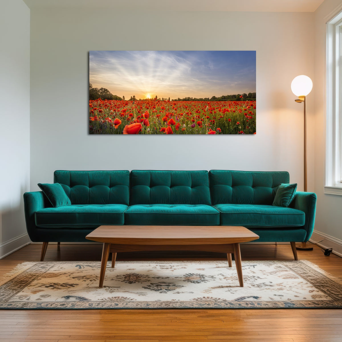 AUTO-MOCKUP ROOM | Evening in a poppy field