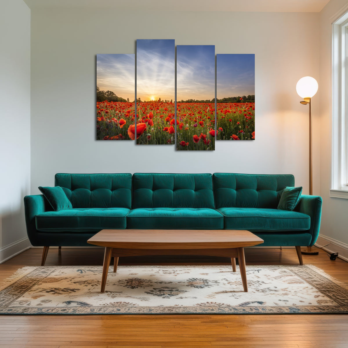 AUTO-MOCKUP ROOM | Evening in a poppy field