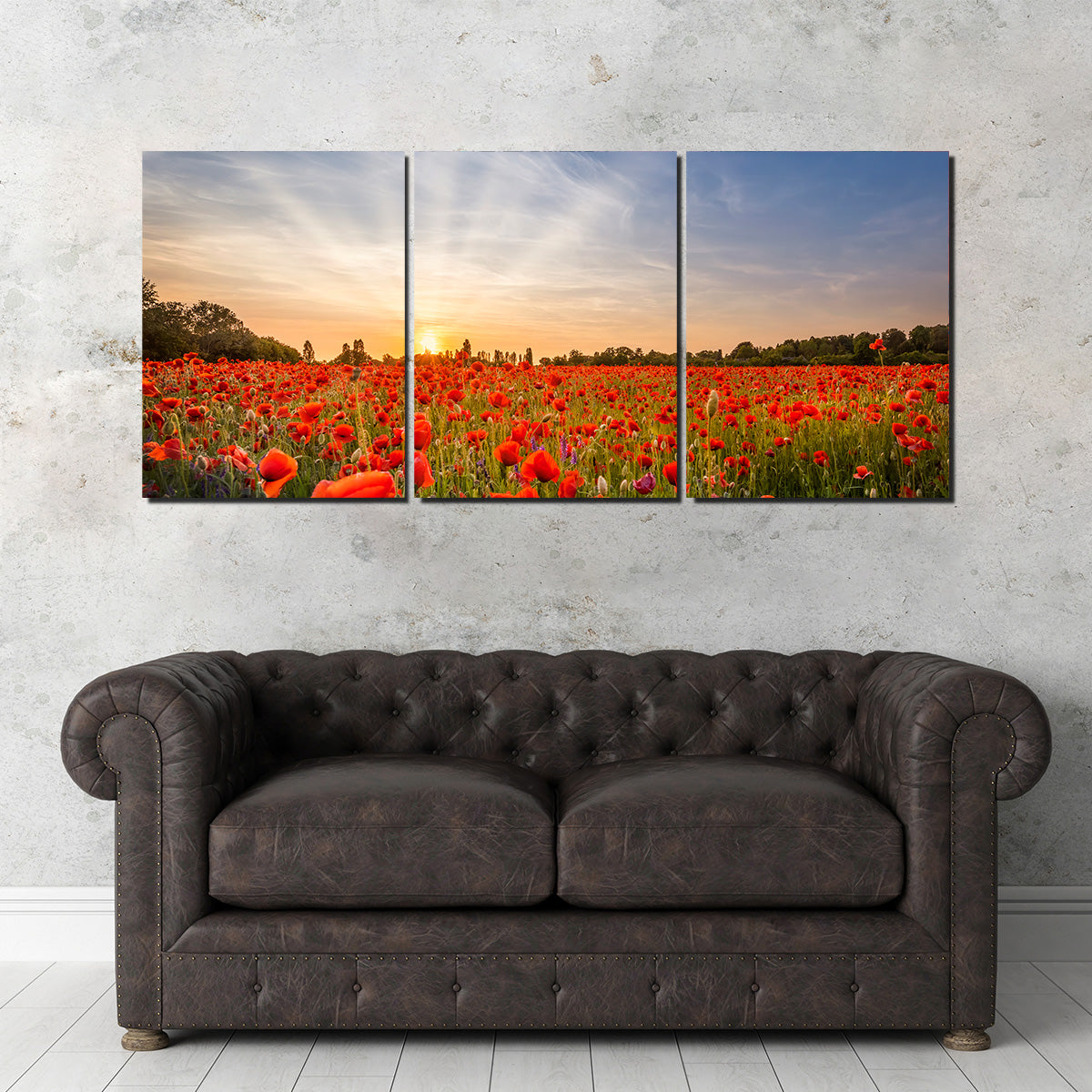 Evening in a Poppy Field Wall Art
