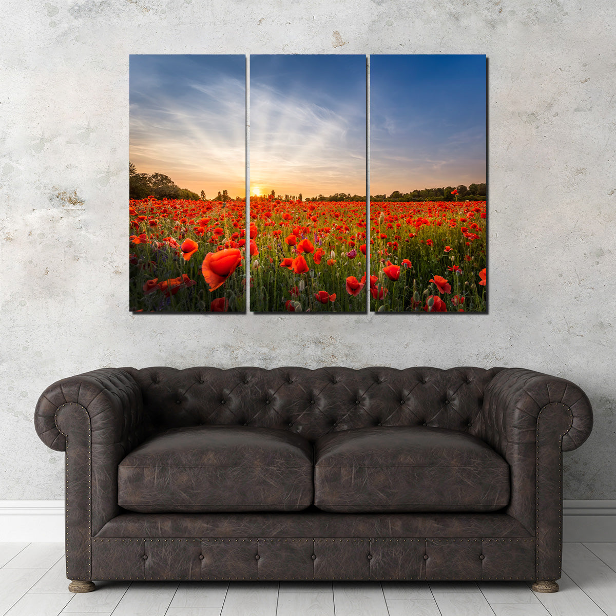 Evening in a Poppy Field Wall Art