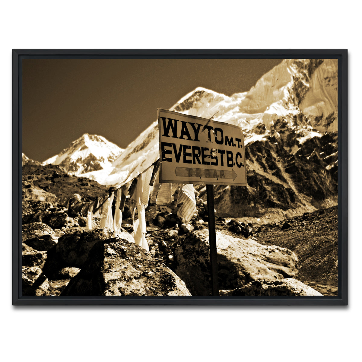 AUTO-MOCKUP WHITE | Everest Base Camp | 1 Piece | Black Framed Canvas | group=4x3