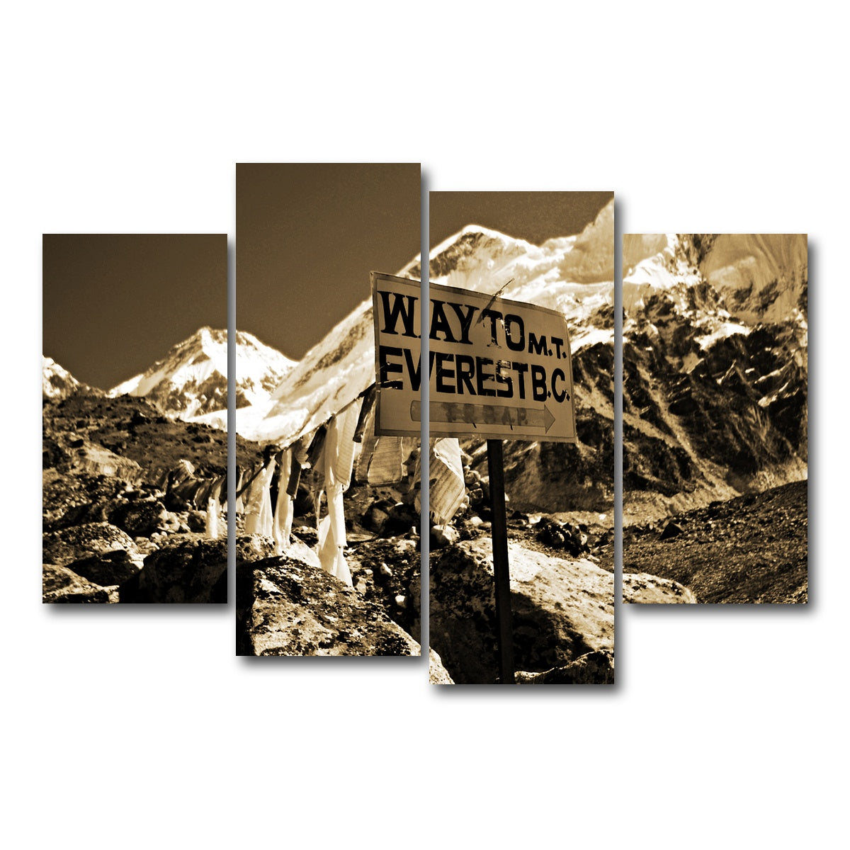 AUTO-MOCKUP WHITE | Everest Base Camp | 4 Piece | Gallery Wrap Canvas | group=4_short