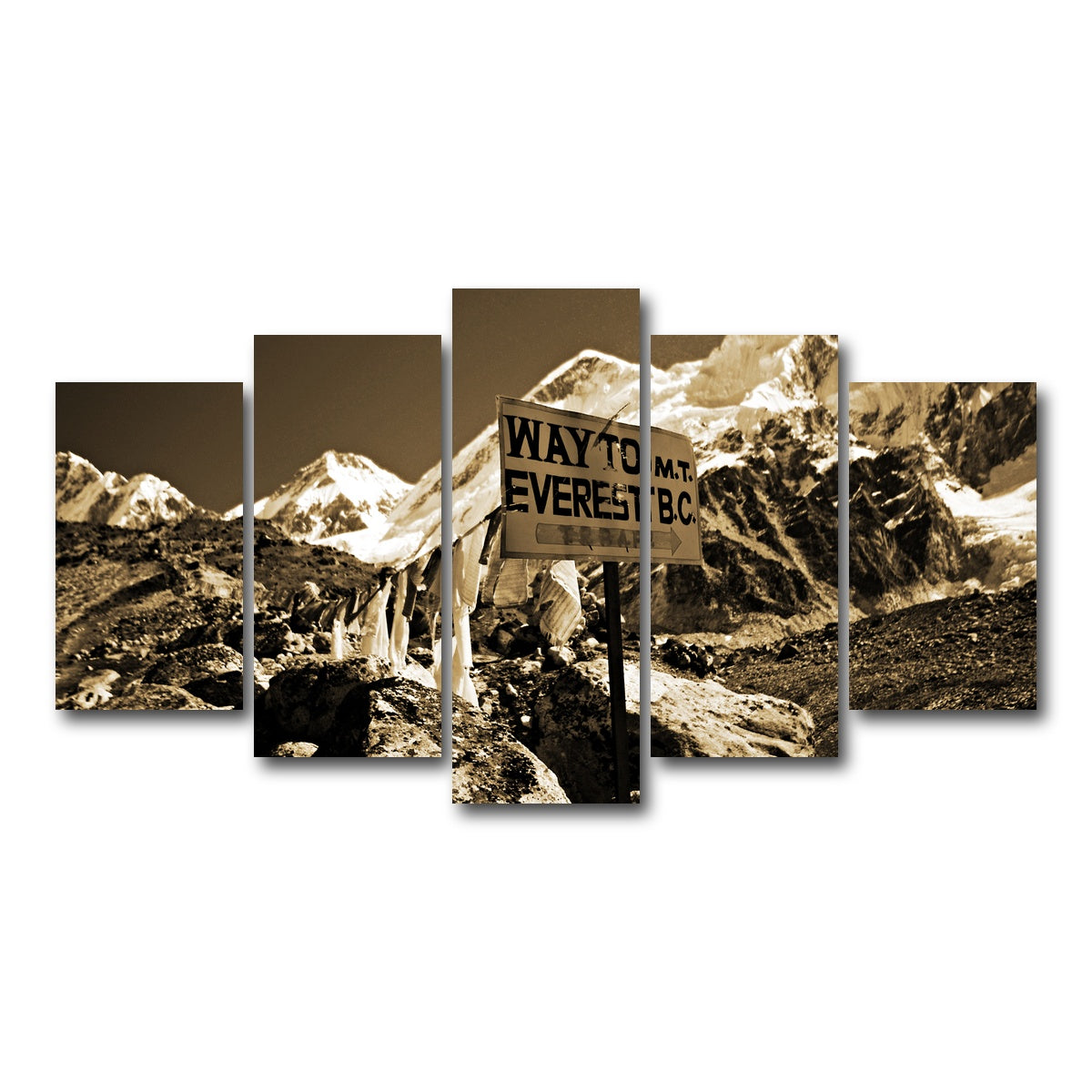 AUTO-MOCKUP WHITE | Everest Base Camp | 5 Piece | Gallery Wrap Canvas | group=5_normal