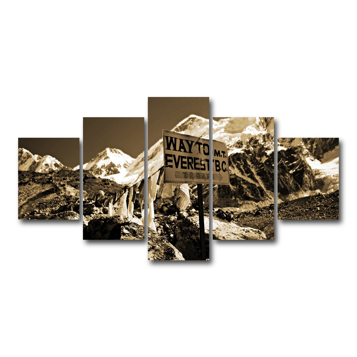 AUTO-MOCKUP WHITE | Everest Base Camp | 5 Piece | Gallery Wrap Canvas | group=5_short