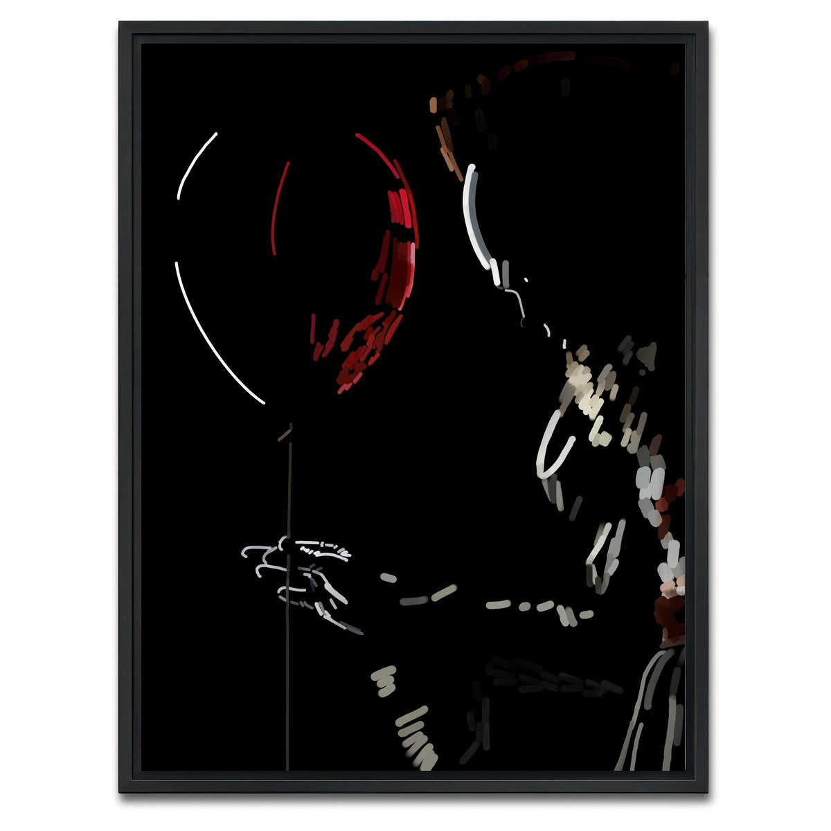 AUTO-MOCKUP WHITE | Evil Clown | 1 Piece | Black Framed Canvas | group=3x4