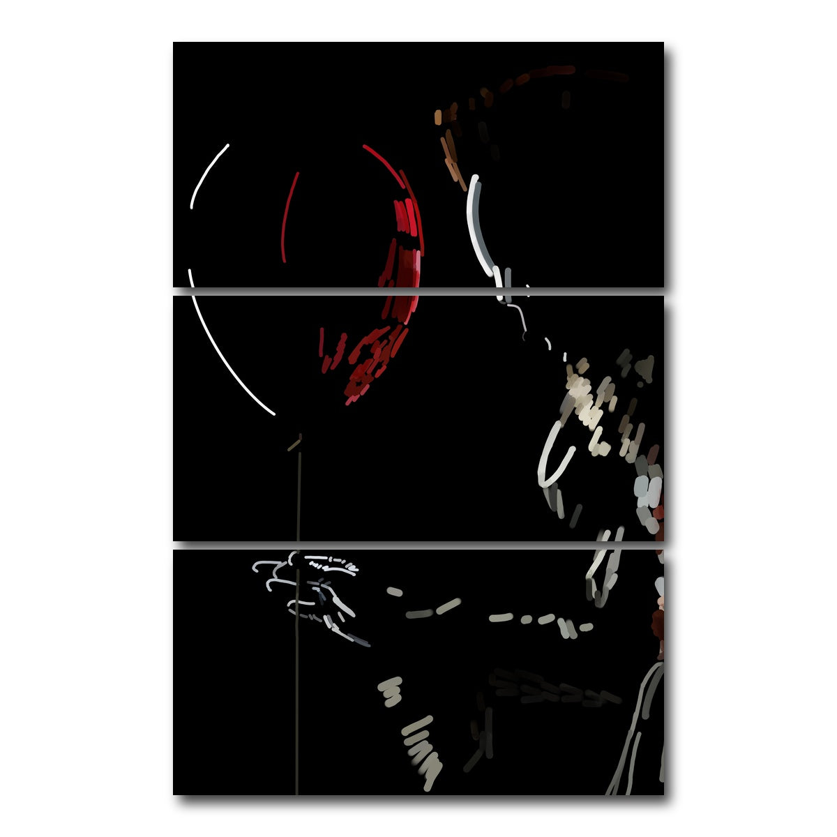 AUTO-MOCKUP WHITE | Evil Clown | 3 Piece | Gallery Wrap Canvas | group=12x24_stacked