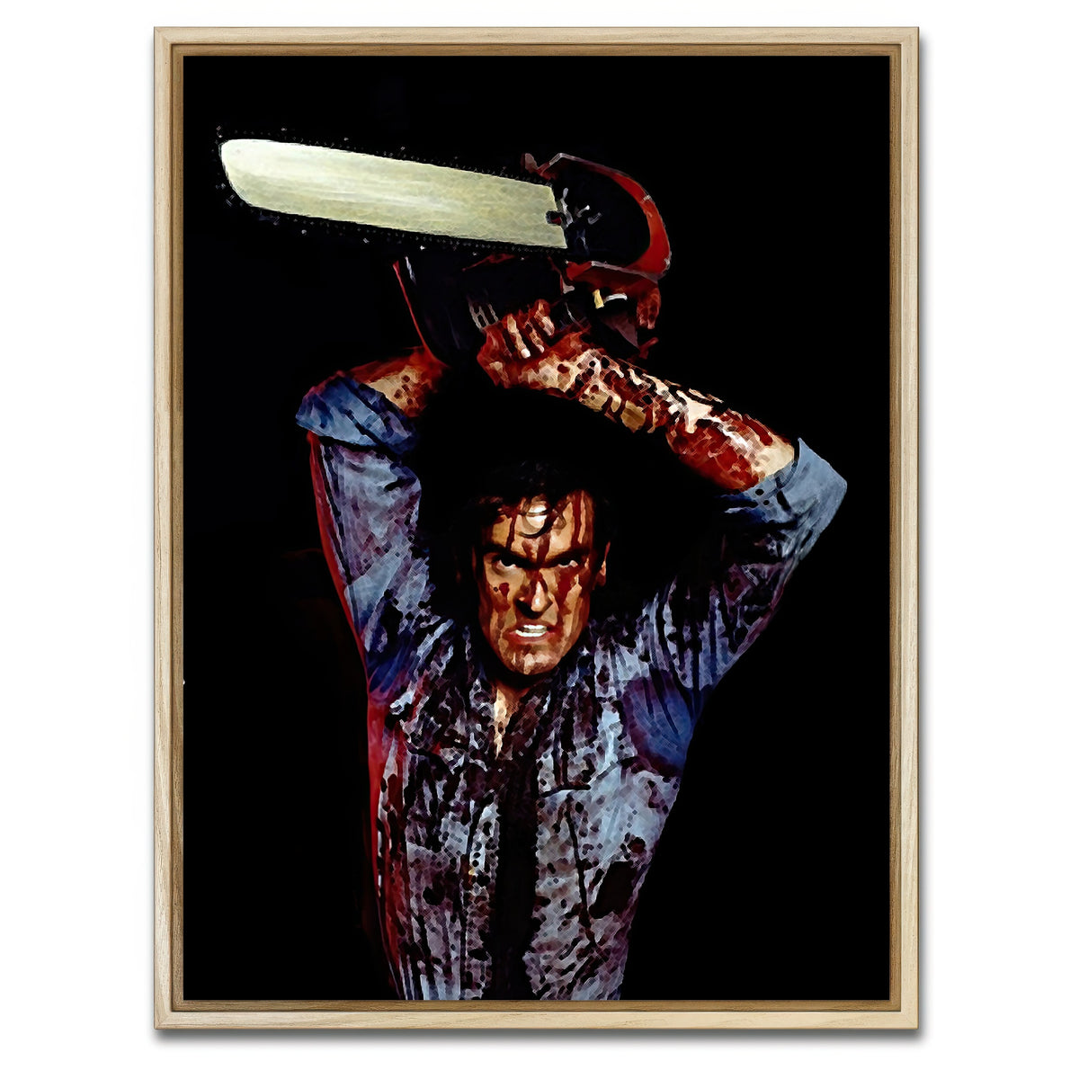 AUTO-MOCKUP WHITE | Evil Dead Ash | 1 Piece | Natural Framed Canvas | group=3x4