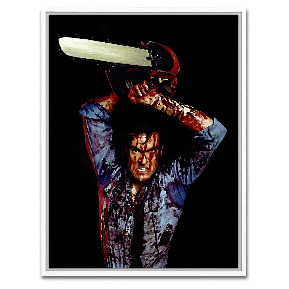 AUTO-MOCKUP WHITE | Evil Dead Ash | 1 Piece | White Framed Canvas | group=3x4