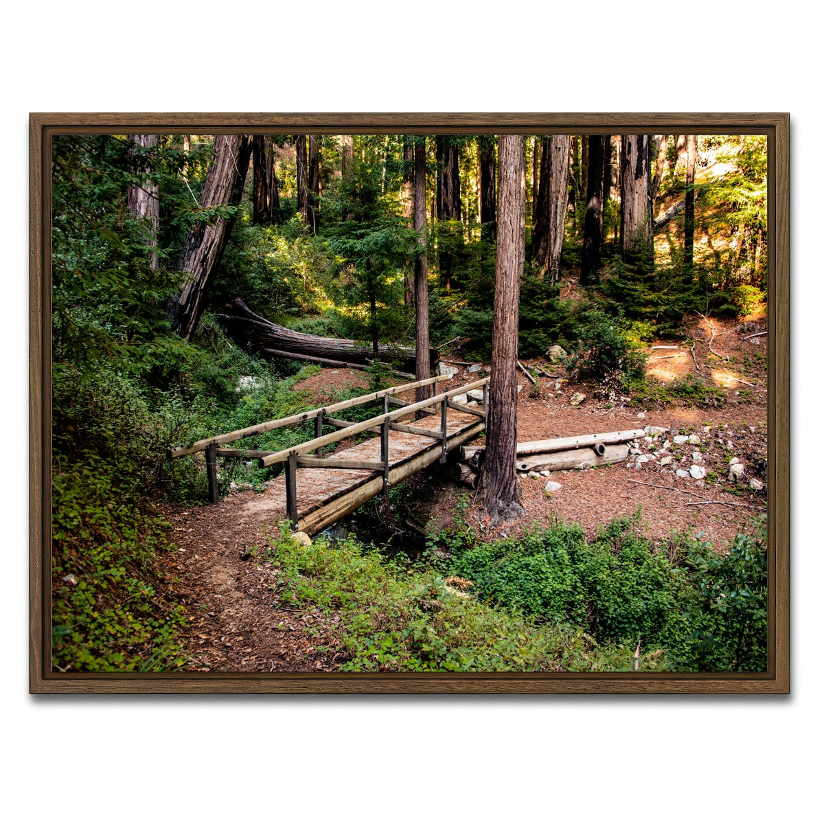 AUTO-MOCKUP WHITE | Ewoldsen Loop Bridge | 1 Piece | Walnut Framed Canvas | group=4x3