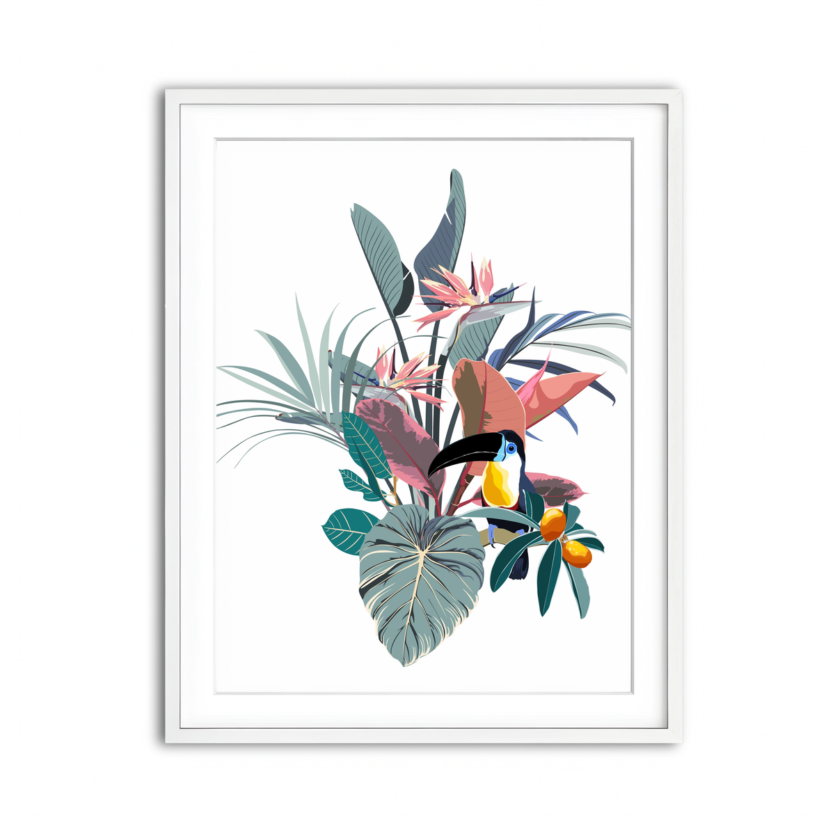 Framed Print 3x4 White