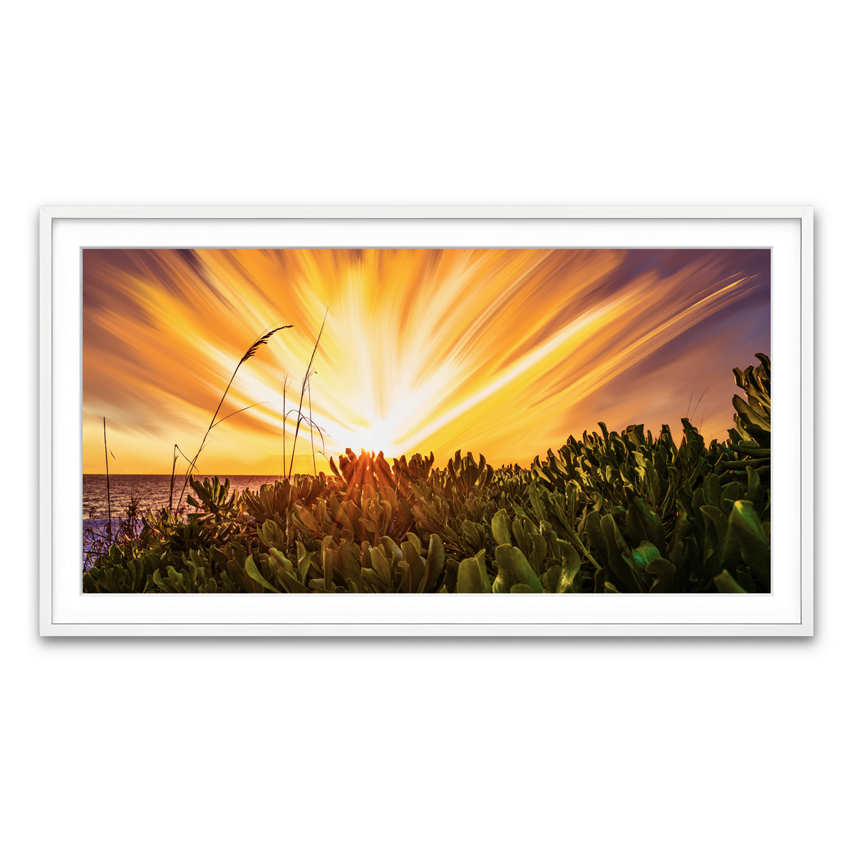 Framed Print 2x1 White