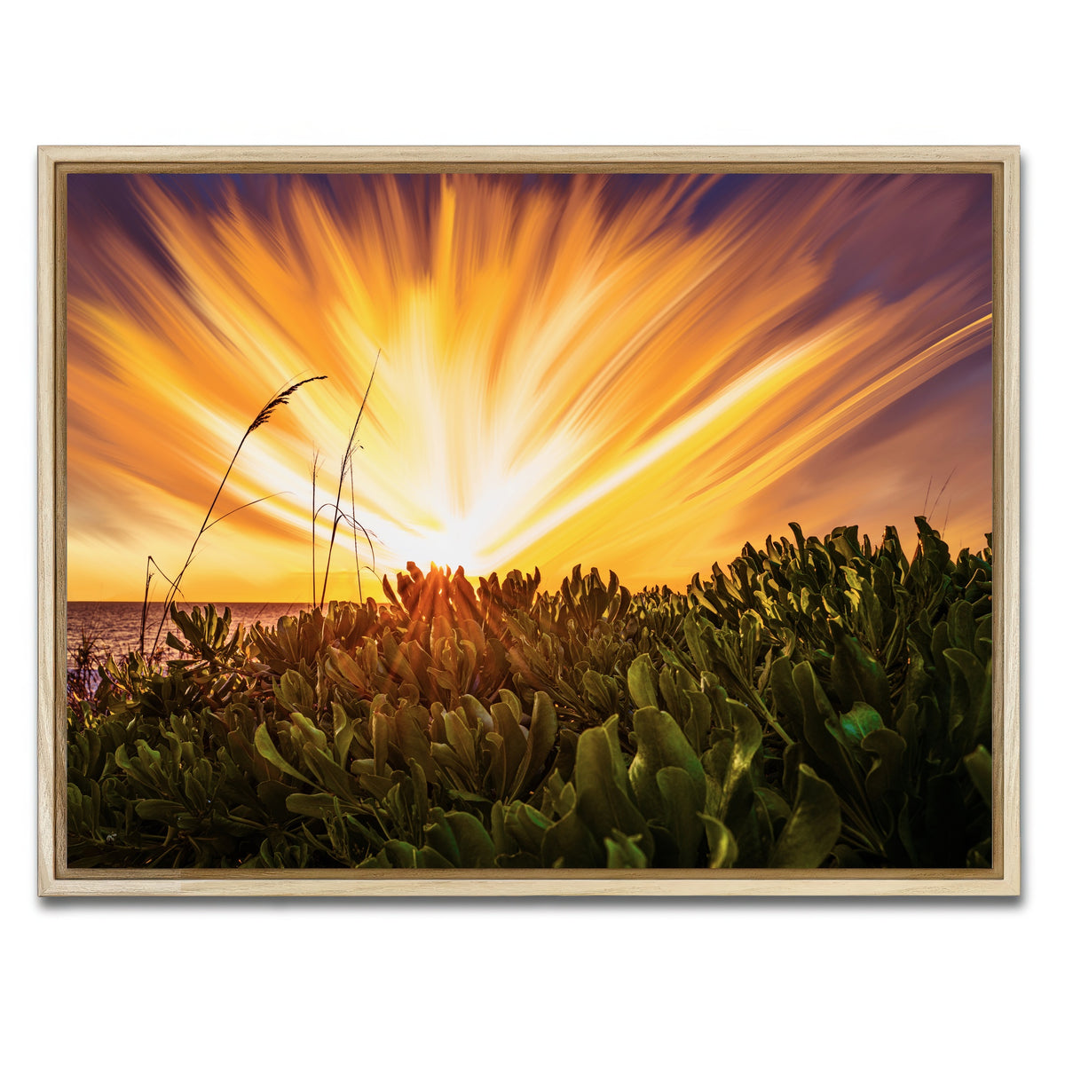 AUTO-MOCKUP WHITE | Exploding Sunset | 1 Piece | Natural Framed Canvas | group=4x3