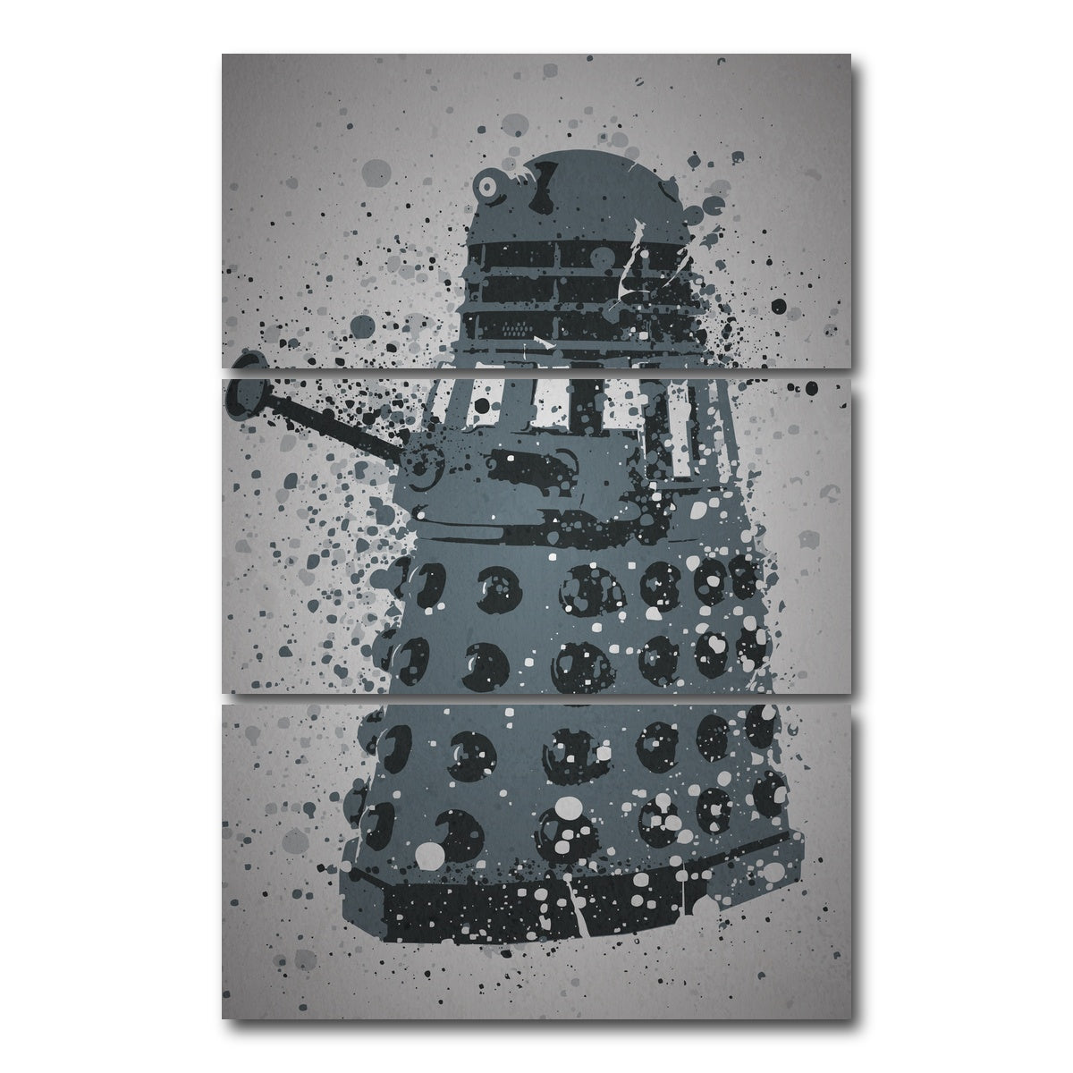 AUTO-MOCKUP WHITE | Exterminate | 3 Piece | Gallery Wrap Canvas | group=12x24_stacked