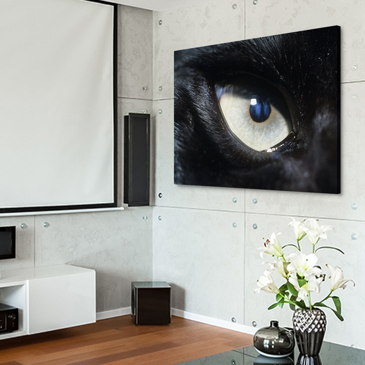 Eye of Black Wolf Wall Art