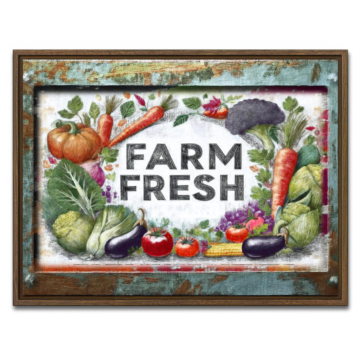 AUTO-MOCKUP WHITE | FARM FRESH | 1 Piece | Walnut Framed Canvas | group=4x3