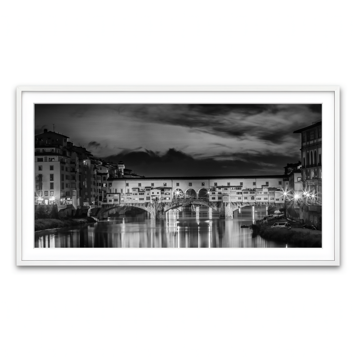 Framed Print 2x1 White