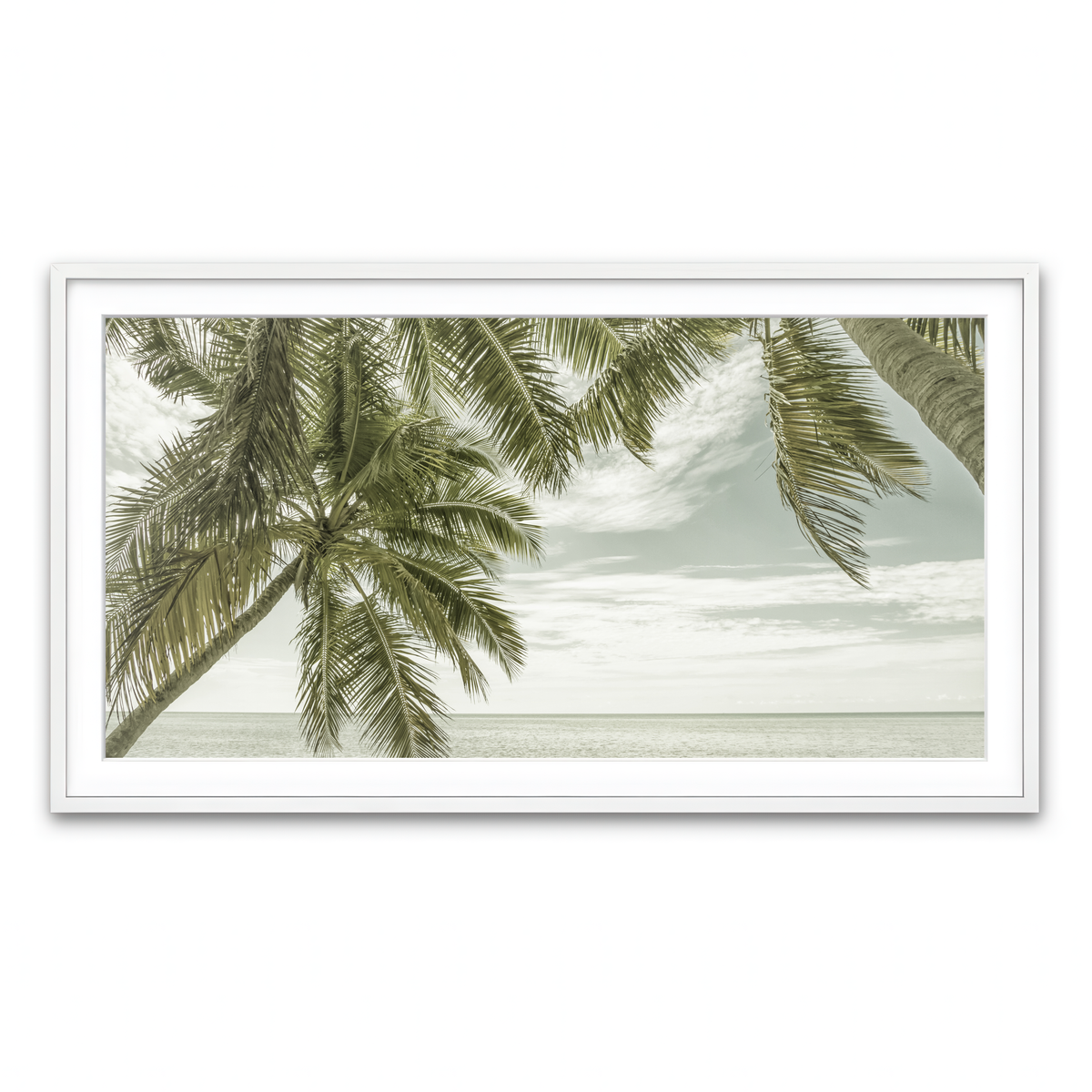 Framed Print 2x1 White