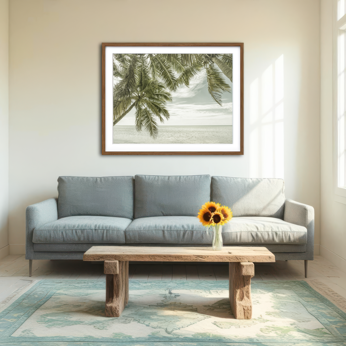 AUTO-MOCKUP ROOM | Florida Vintage Oceanview Wall Art
