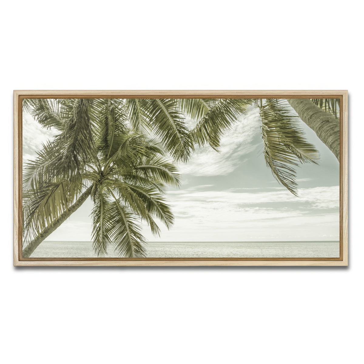 AUTO-MOCKUP WHITE | FLORIDA Vintage Oceanview | 1 Piece | Natural Framed Canvas | group=2x1